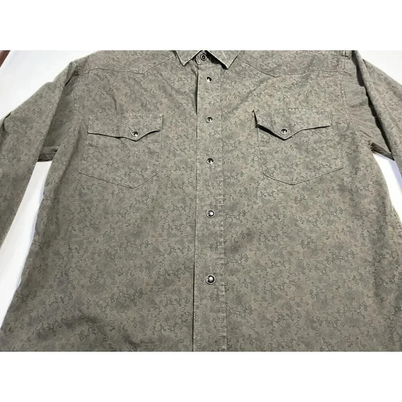 Panhandle Slim Long Sleeve Shirt Mens Sz Small Brown Cowboy Western Button Down - Picture 2 of 6